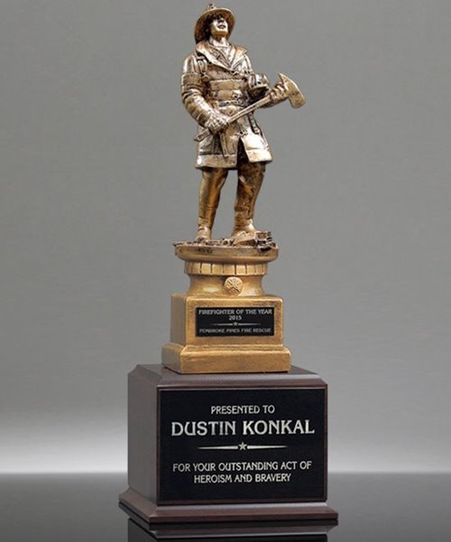Fire Dept Award Statue